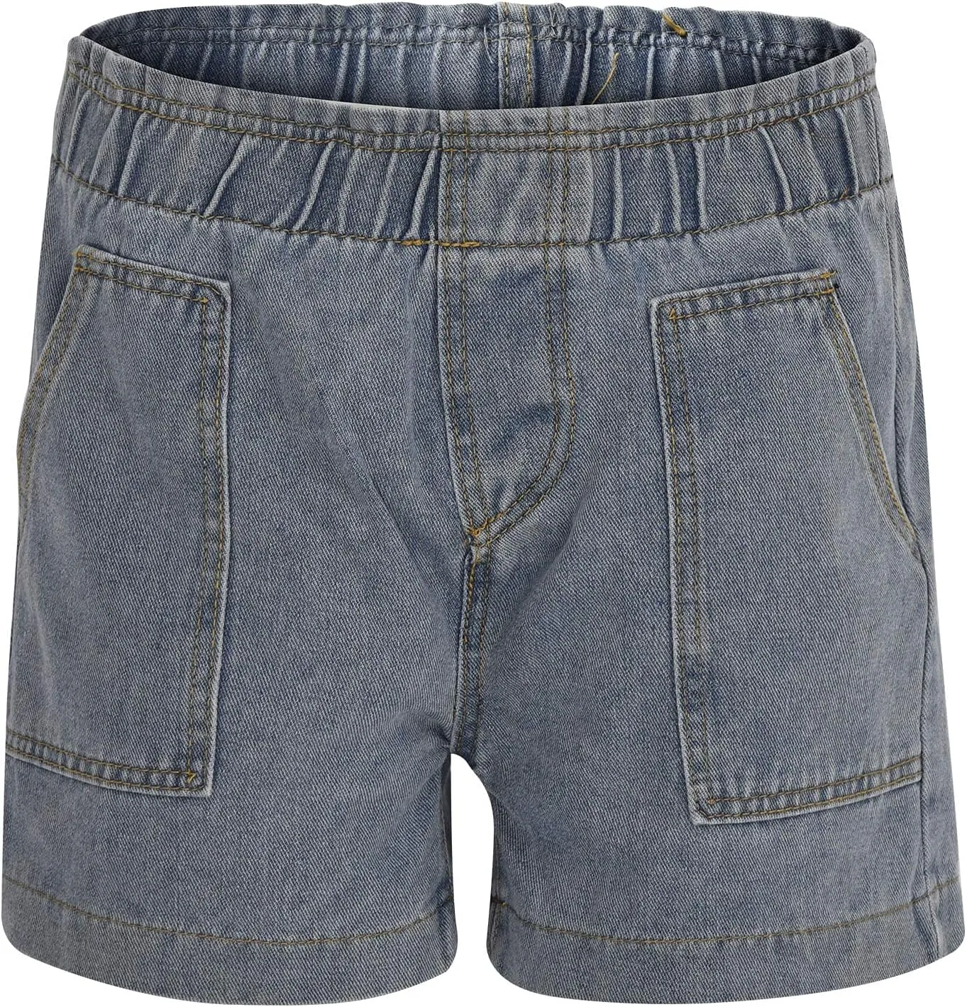 2025 Casual Women Denim Shorts Elastic High Waisted Ripped Short Jean Stretchy Elastic Waist Jean with Pockets