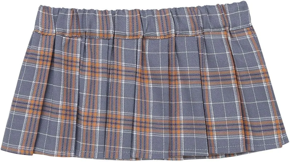ACSUSS Women's Japanese Schoolgirl Lingerie Scottish Style Mini Plaid Pleated Skirt