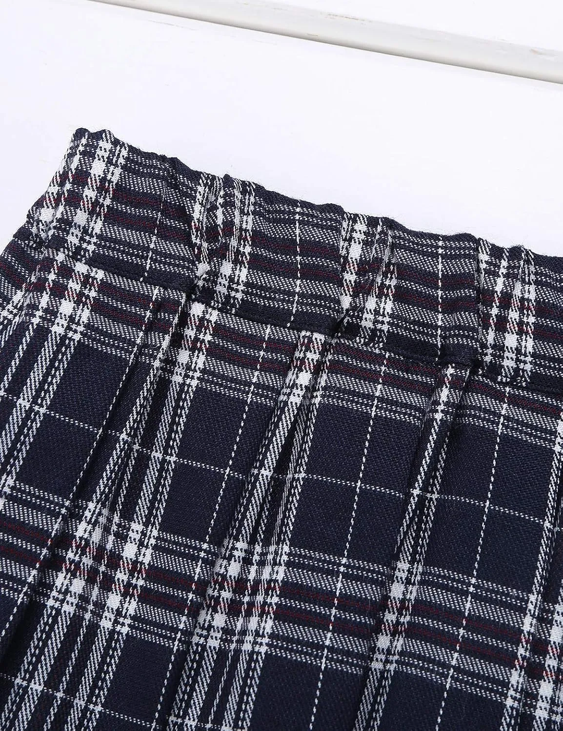 ACSUSS Women's Japanese Schoolgirl Lingerie Scottish Style Mini Plaid Pleated Skirt