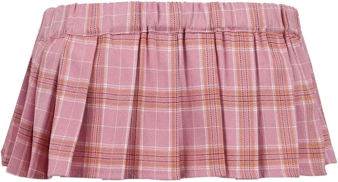 ACSUSS Women's Japanese Schoolgirl Lingerie Scottish Style Mini Plaid Pleated Skirt