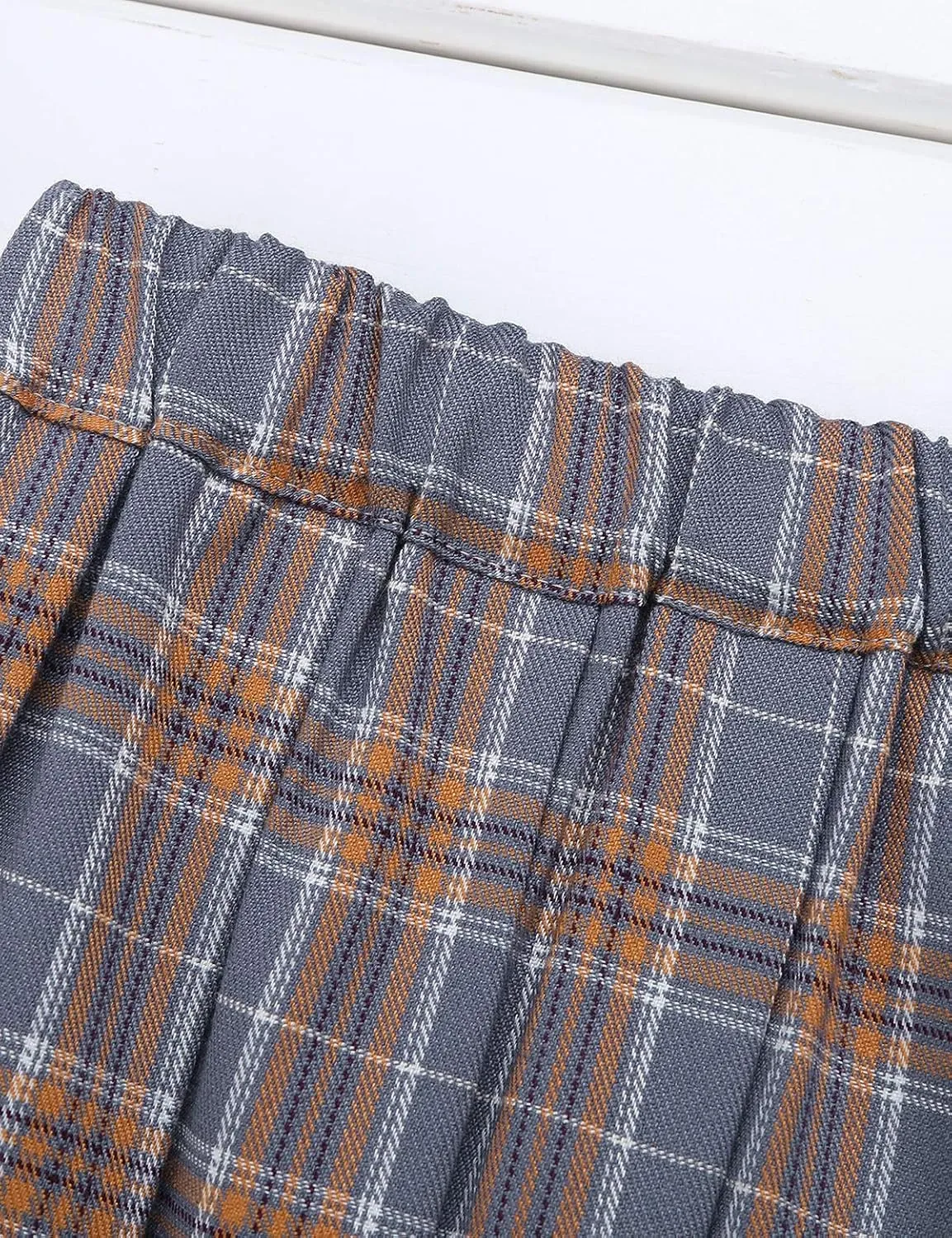 ACSUSS Women's Japanese Schoolgirl Lingerie Scottish Style Mini Plaid Pleated Skirt