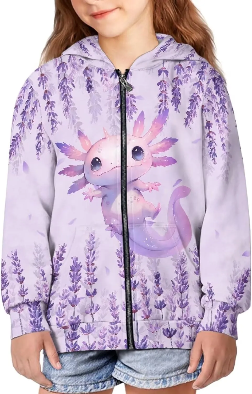 AFPANQZ Unisex Kids Zipper Up Hoodies Long-Sleeve Hoodie Sweatshirts Activewear Full Zipper Hoodies Thin Coat S-XL