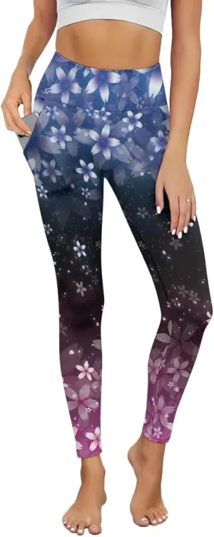 AFPANQZ Women's Yoga Leggings with Pockets Seamless Yoga Pants Casual Running Dance Sports High Waist Long Activewear