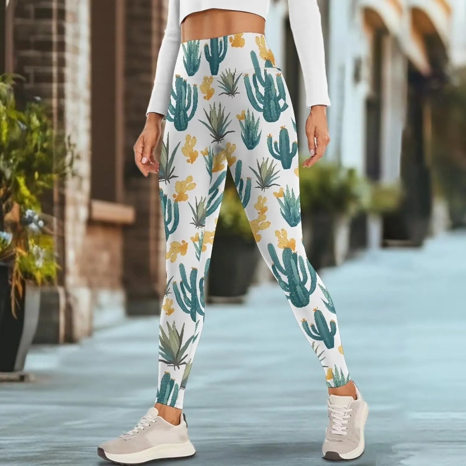 AFPANQZ Women's Yoga Leggings with Pockets Seamless Yoga Pants Casual Running Dance Sports High Waist Long Activewear