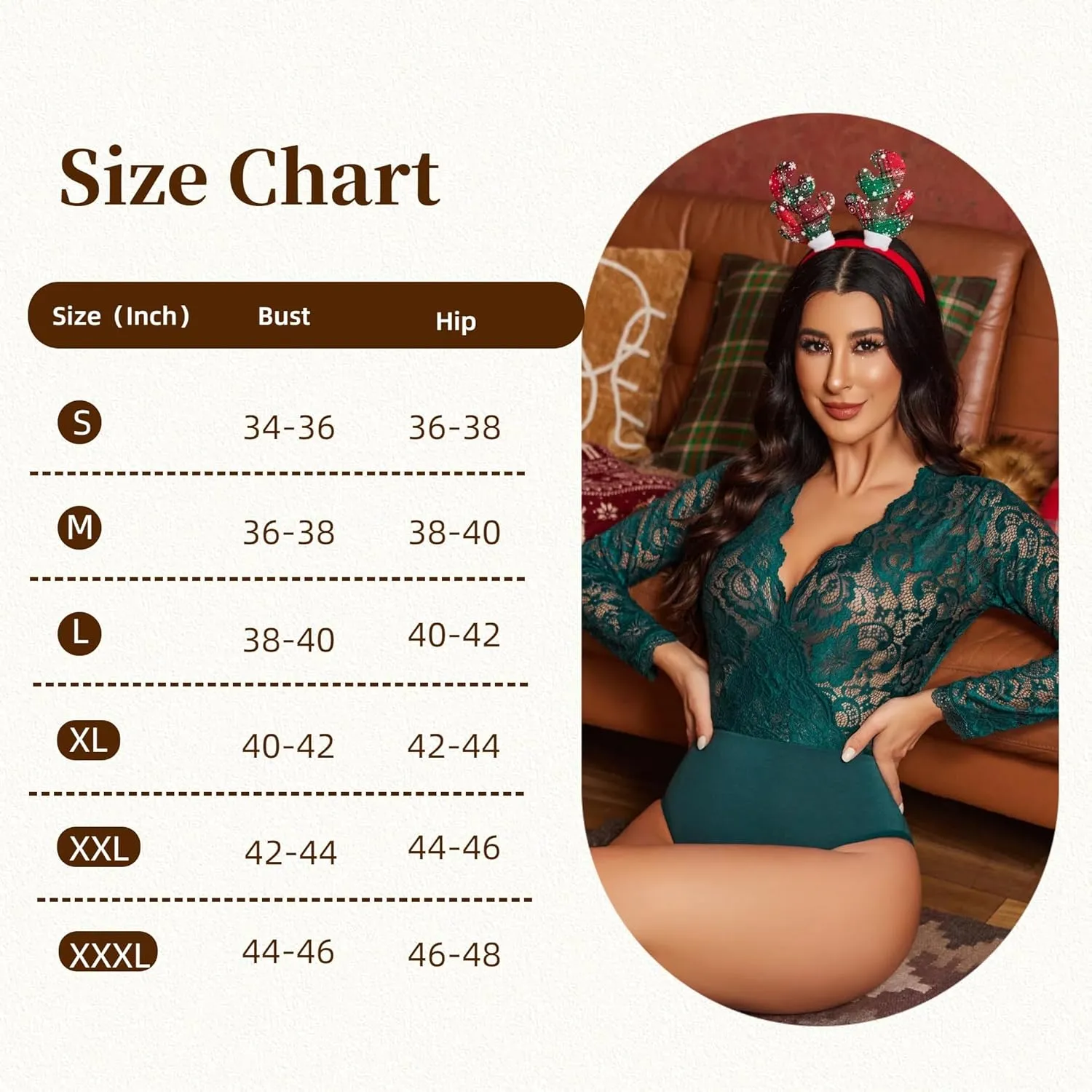 Avidlove Lace Bodysuit for Women Sexy Long Sleeve V Neck Body Suits Going Out Tops Snap Crotch One Piece Teddy Lingerie