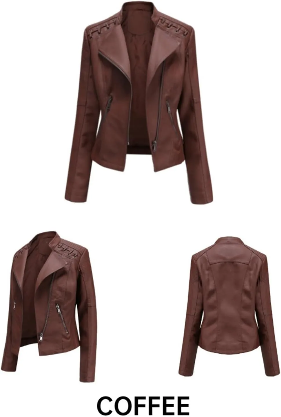 AYGJKIE Women's Short Transition Jacket Moto Biker Jacket Autumn Spring Lightweight Jackets Summer Jacket Lapel
