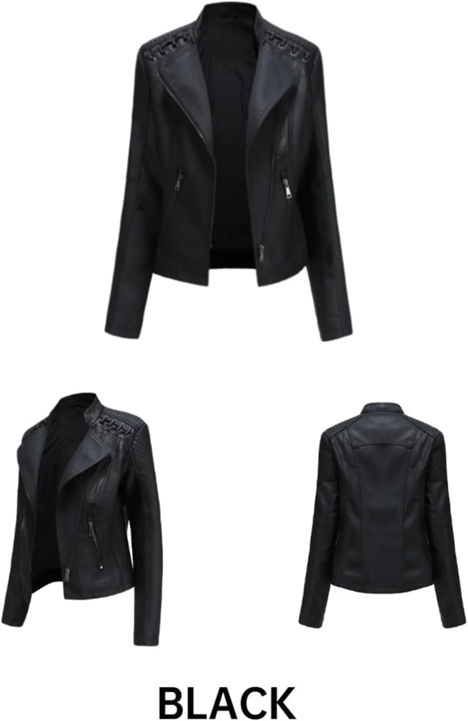 AYGJKIE Women's Short Transition Jacket Moto Biker Jacket Autumn Spring Lightweight Jackets Summer Jacket Lapel