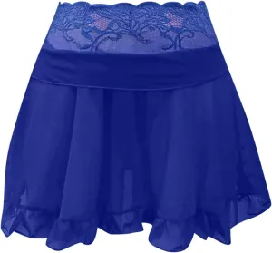 babydoll lingerie for women Mini Pleated Skirts for Women Mini Plaid Skirt Short Skirts a Line Skater Skirt for Lingerie Schoolgirl corset lingerie, 3X-Large, Zmd-blue