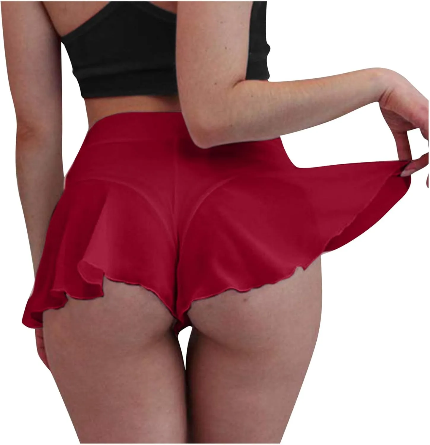babydoll lingerie for women Mini Pleated Skirts for Women Mini Plaid Skirt Short Skirts a Line Skater Skirt for Lingerie Schoolgirl corset lingerie, Medium, Zmb-red