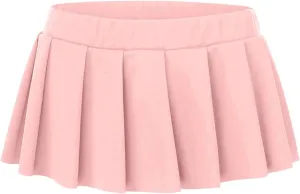 babydoll lingerie for women Women Pleated Mini Skirt Role Play Solid Lingerie Skirts Mesh Costume Roleplay Uniform Plaid Mini Skirt womens lingerie set Pink Large