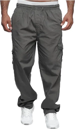 Baggy Cargo Pants Men - Tactical Pants for Men Relaxed Fit Cargo Work Pants with Pockets Outdoor Hiking Pants Trousers