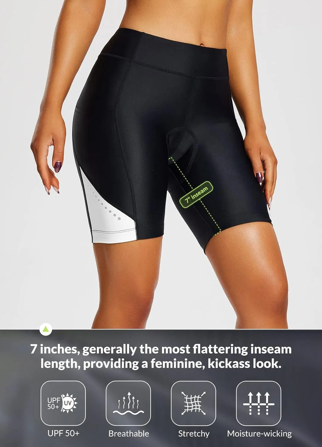 BALEAF Women's 4D Padded Bike Shorts Cycling Underwear with Pockets UPF50 