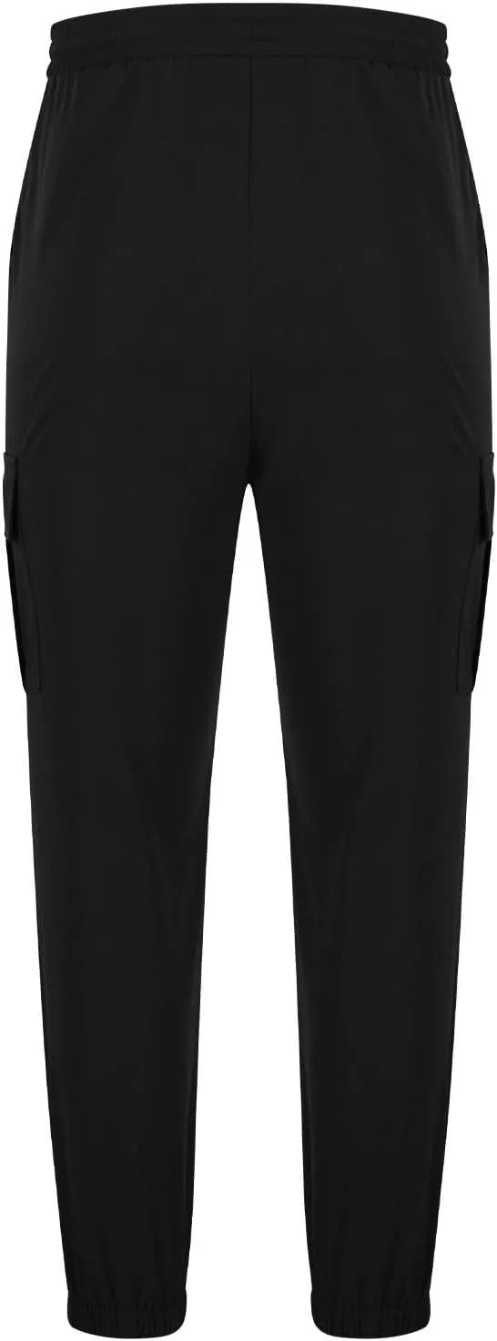 Bidobibo Cargo Pants for Men Slim Fit Elastic Waist Drawstring Pants Multi-Pocket Cargo Pants Ripstop Tactical Pants 2024