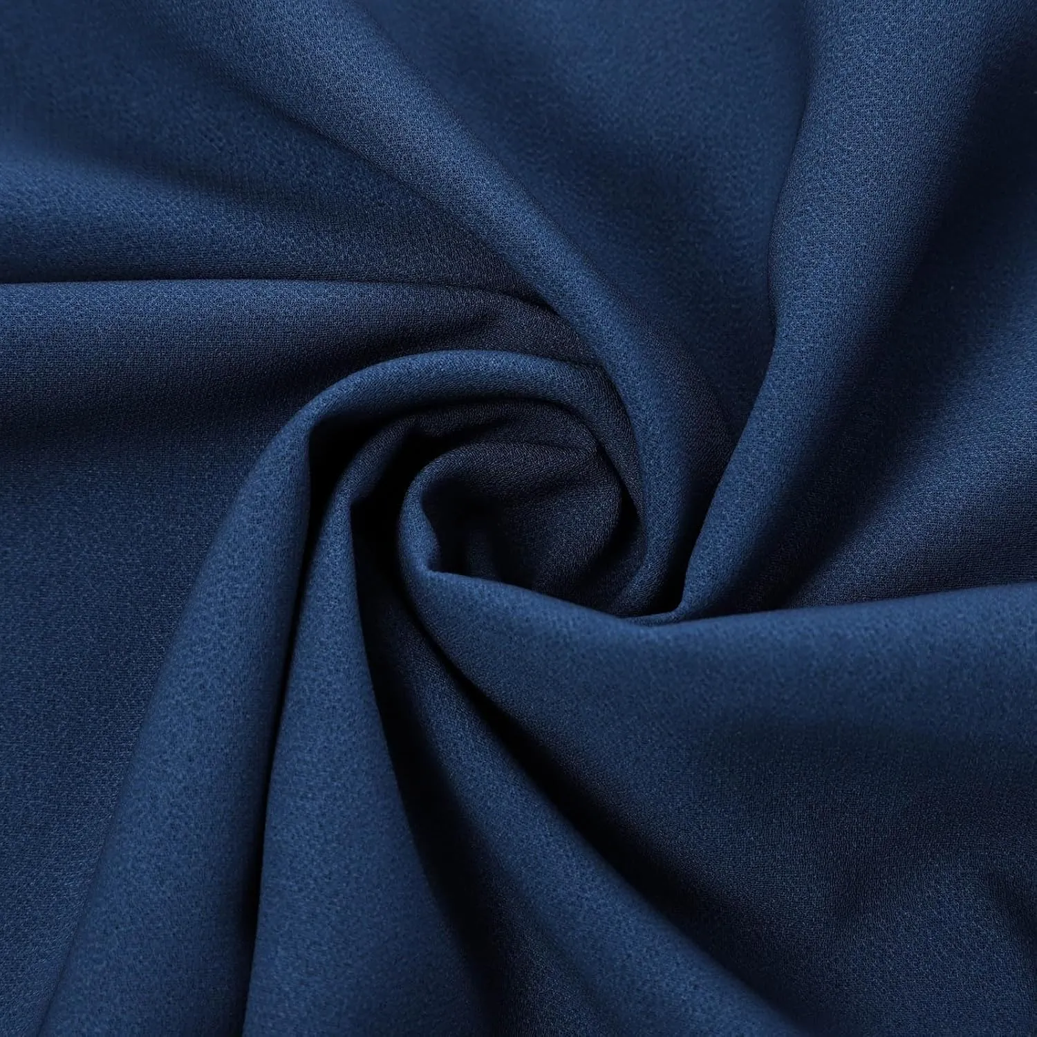 Blue Dress Women Elegant Fitted Chiffon 3/4 Sleeve V Neck Mid Length Flowy Dress Evening Party Spring Break Outfit Women
