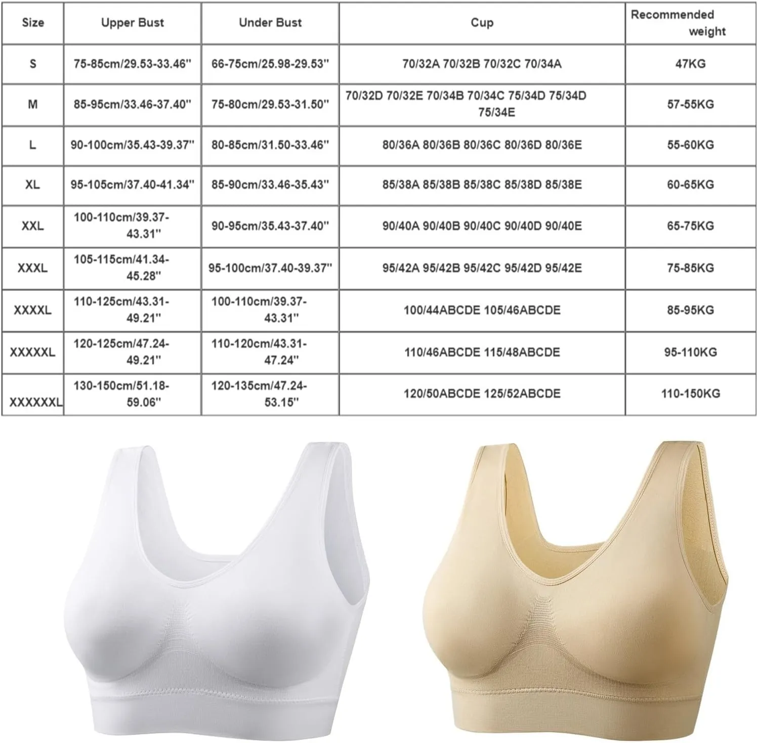 Bra for Ladies Soft Yoga Sports High Support Nursing Bras Soft T Shirt Bra Strapless Bras Bralettes for Women Plus