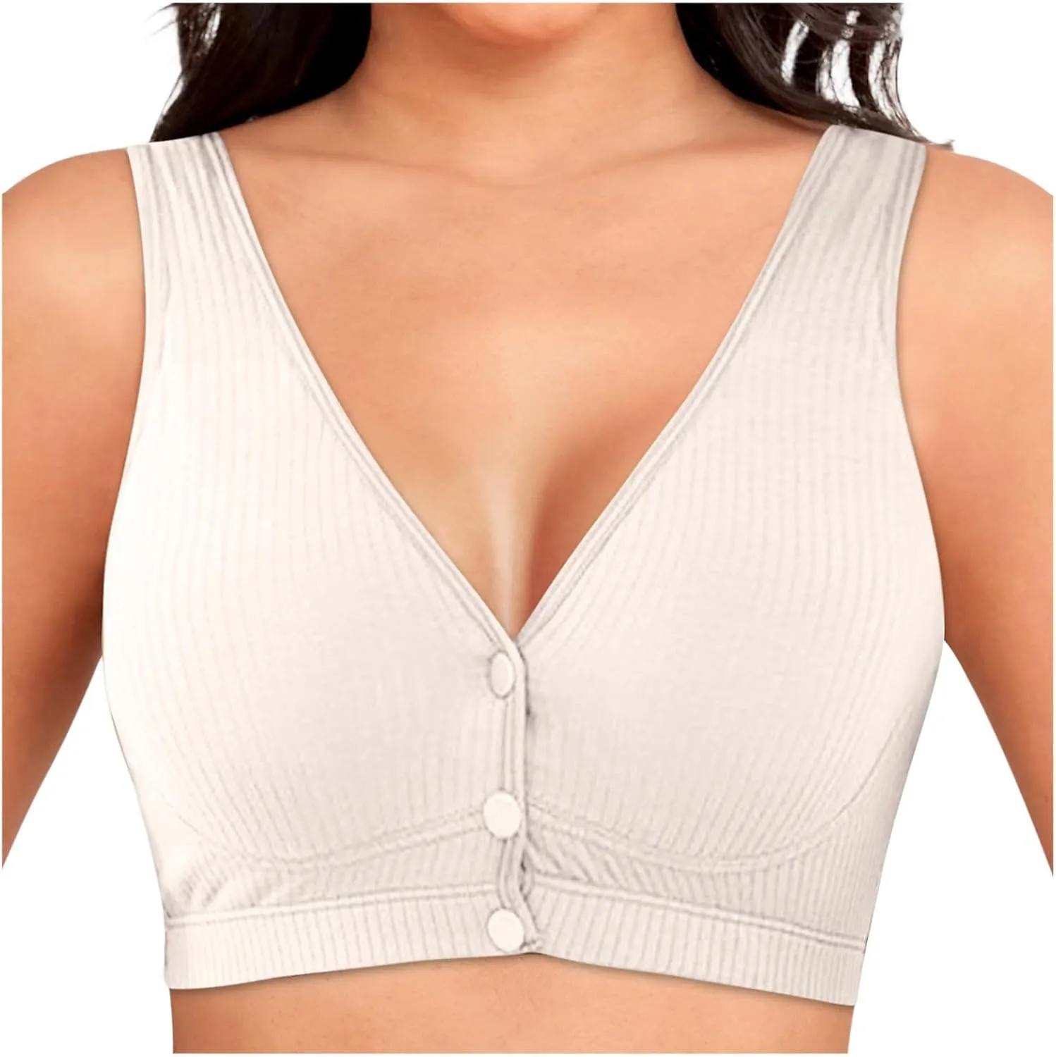 Bras for Seniors Women Yoga Sports Workout Tops Bras Lined Up to H Smoothing High Support Gym Nursing Daisy