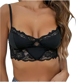 Bras for Women High Support Lightly Workout Tops Bras Bralettes for Women Plus Size Lace Lined Support Full Figure
