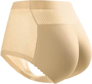Butt Lifter Panties Padded Underwear for Women High Waist Butt Lifting Padded Control Lace Boyshorts Shapewear