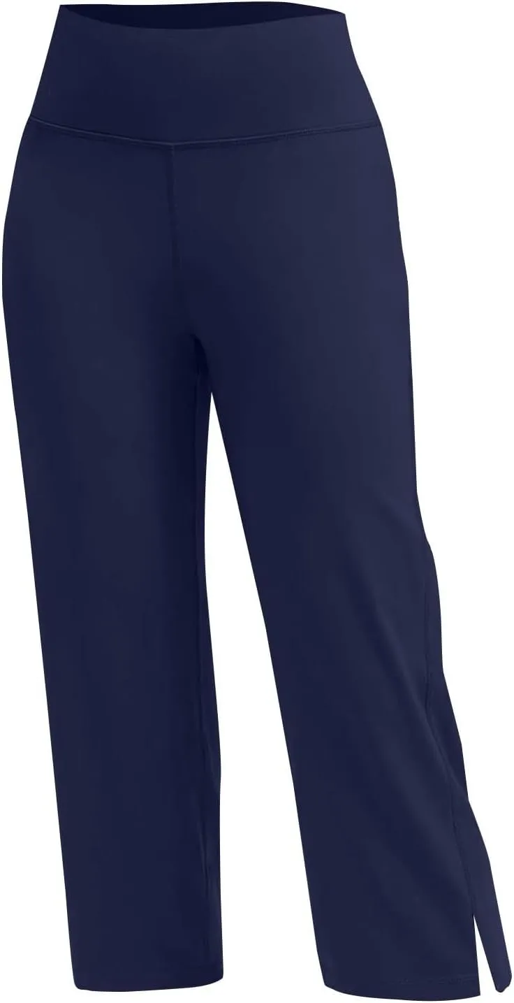 Capri Pants for Women Dressy Casual Stretch Wide Leg Yoga Dress Capris Summer Loose Split Work Crop Pant with Pocket