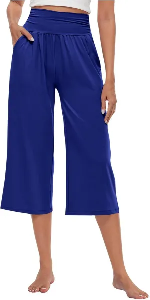Capri Pants for Women Joggers Stretch Lightweight Running Yoga Casual Tactical Hiking with Pockets Water Resistant