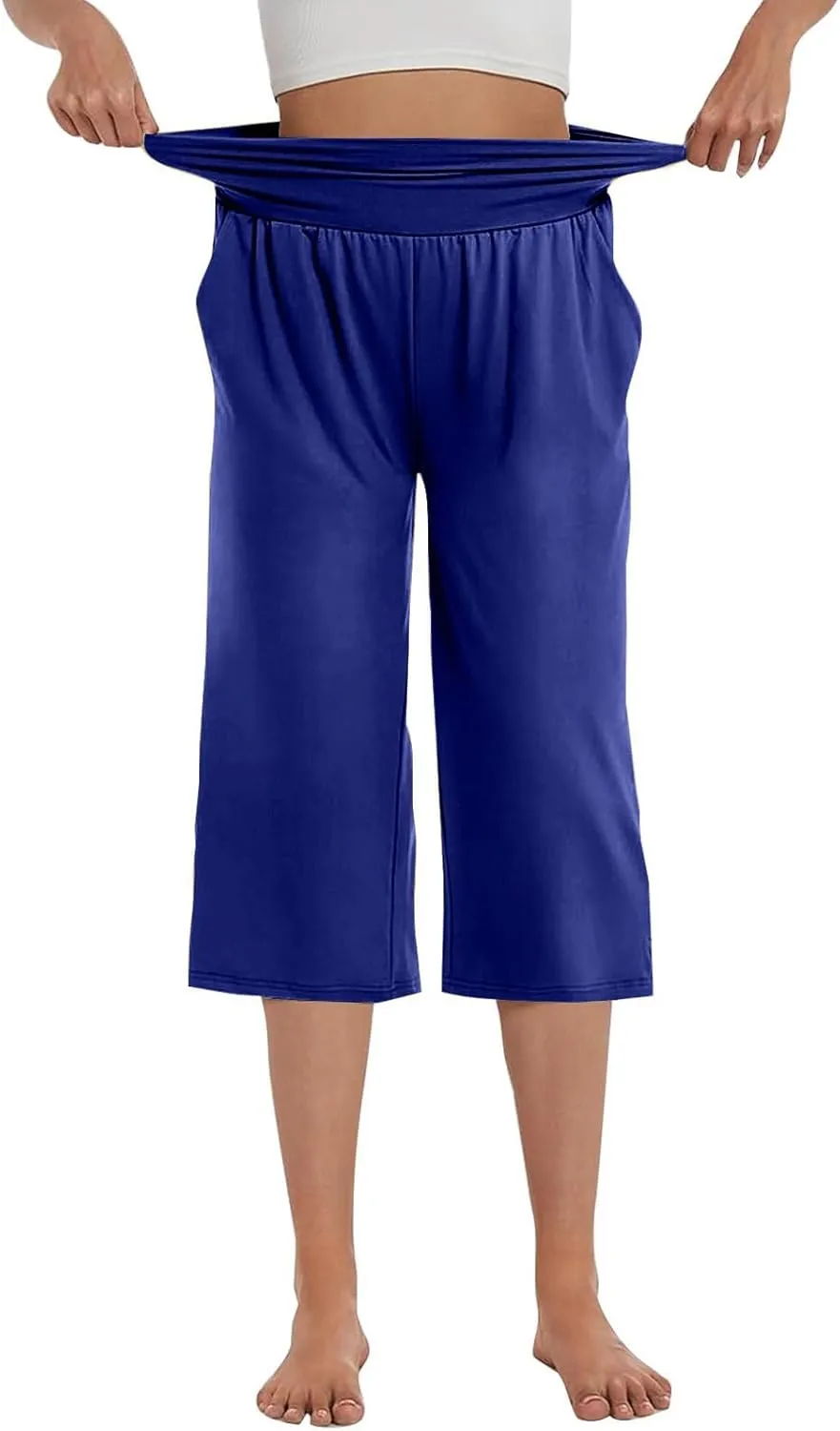 Capri Pants for Women Joggers Stretch Lightweight Running Yoga Casual Tactical Hiking with Pockets Water Resistant