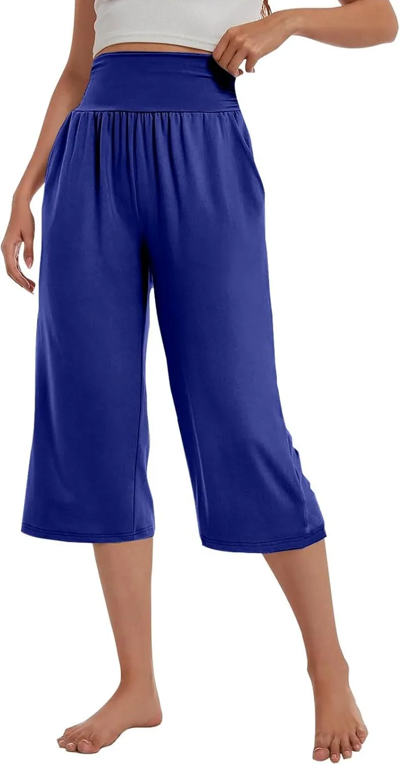 Capri Pants for Women Joggers Stretch Lightweight Running Yoga Casual Tactical Hiking with Pockets Water Resistant
