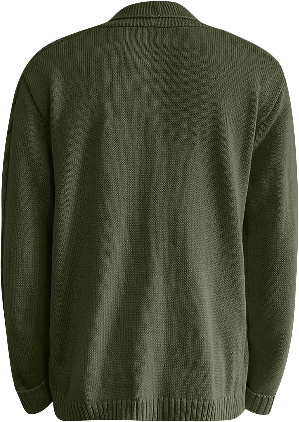 Cardigan Sweater Men 2024 Stylish Slimfit Shawl Collar Cardigans Casual Cable Knitted Button Down Sweater With Pocket