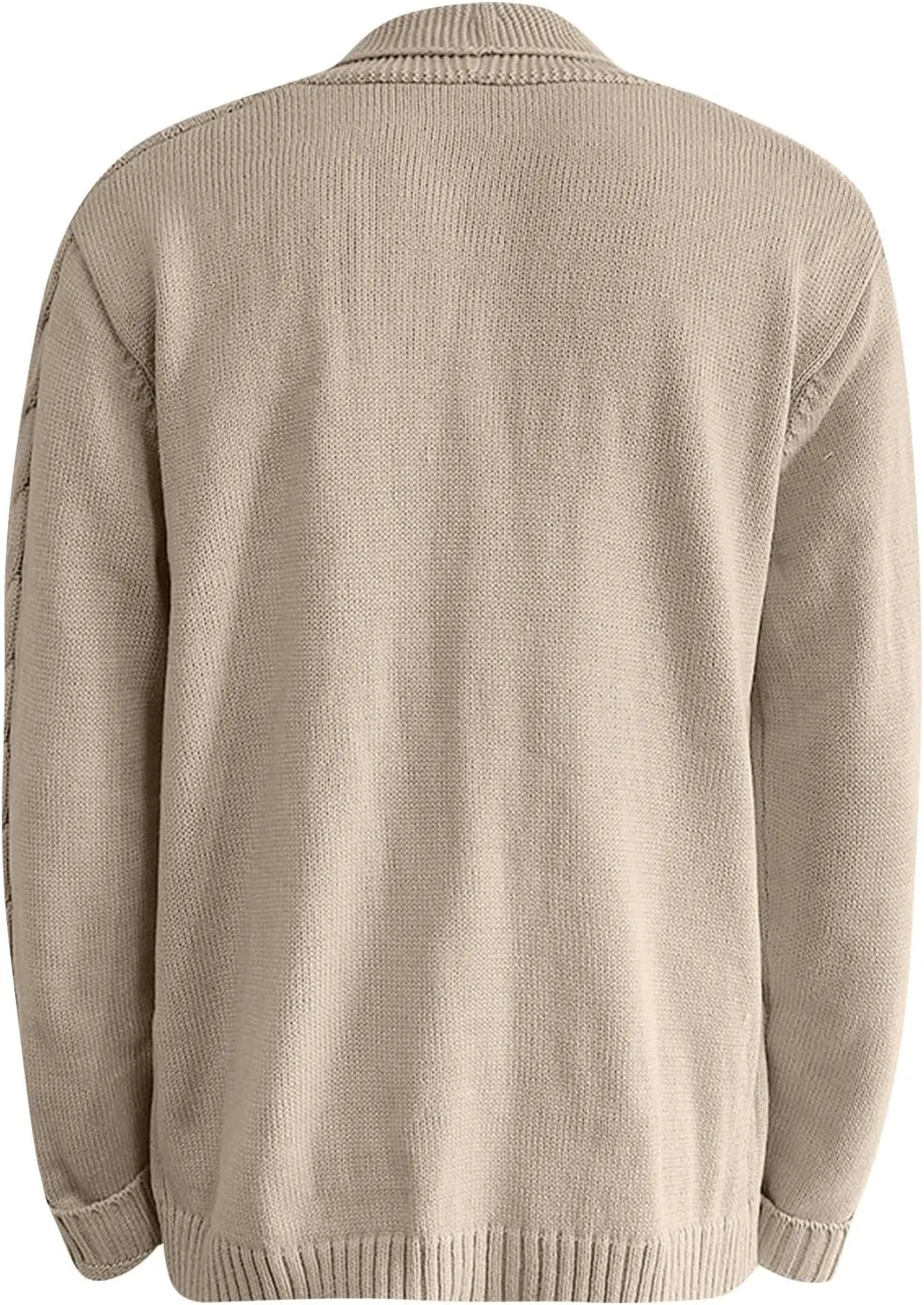 Cardigan Sweater Men 2024 Stylish Slimfit Shawl Collar Cardigans Casual Cable Knitted Button Down Sweater With Pocket
