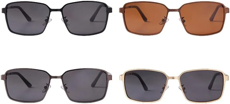 Classic Men Sunglasses Rectangle Metal Frame Driving Outdoor Shades Sun Glasses Male UV400