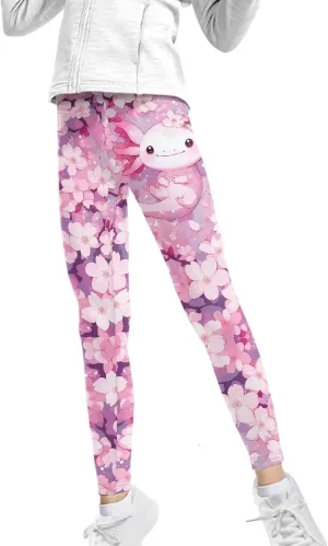 COEQINE Girls’ Leggings, Yoga Pants Activewear Legging High Waist Active Pants Size for 4-13 Years Kids Teens