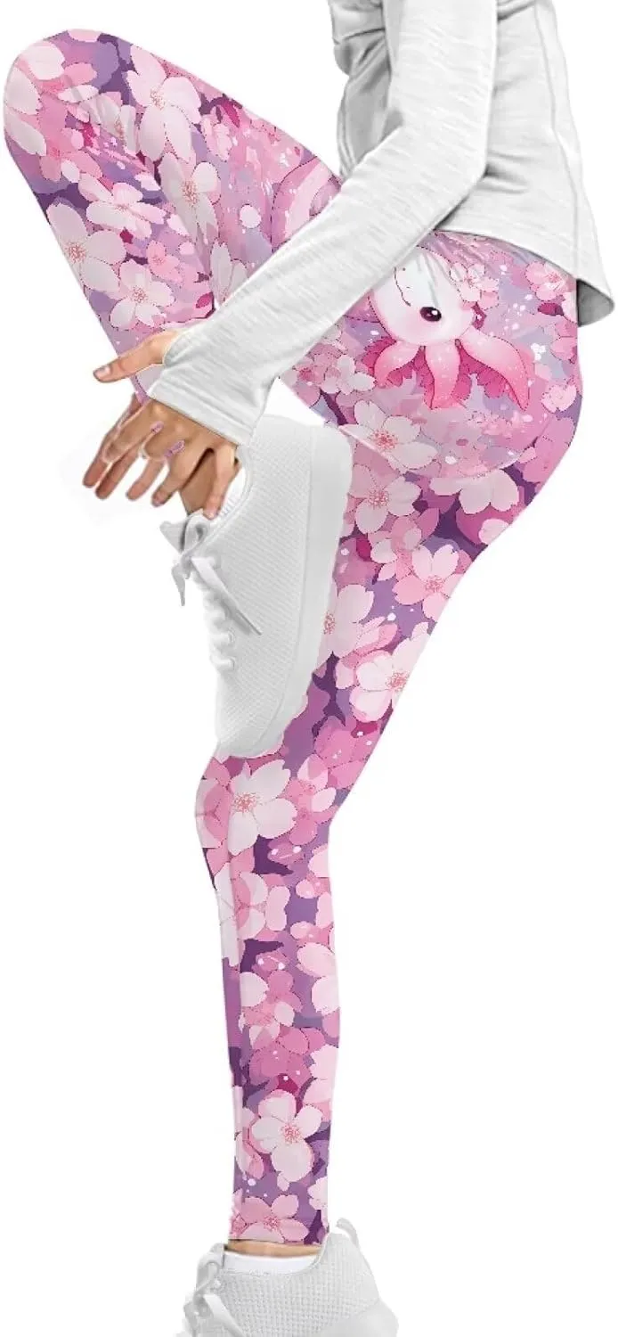 COEQINE Girls’ Leggings, Yoga Pants Activewear Legging High Waist Active Pants Size for 4-13 Years Kids Teens