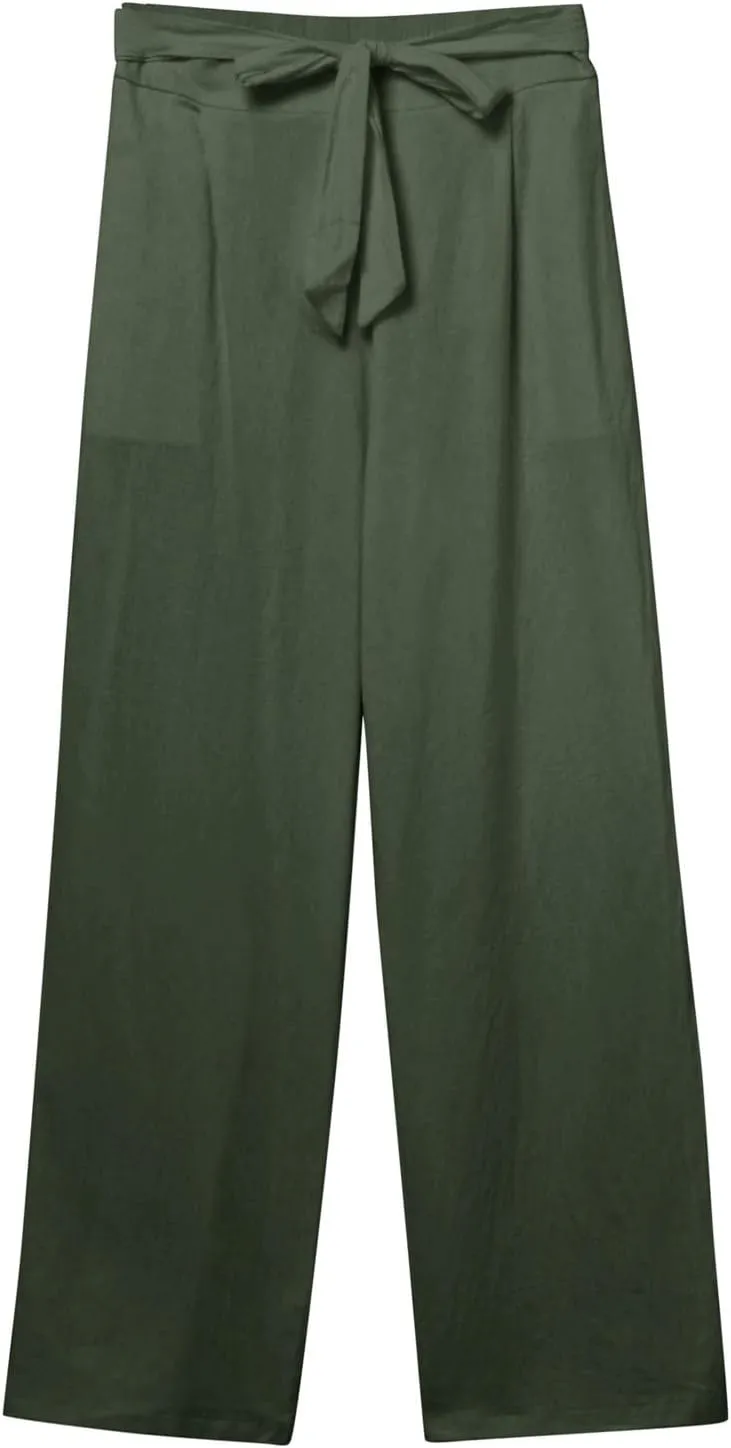 Corduroy Pleated Pants for Women Winter Streetwear Hiking Sweatpants with Pockets Elastic Waist Elastic