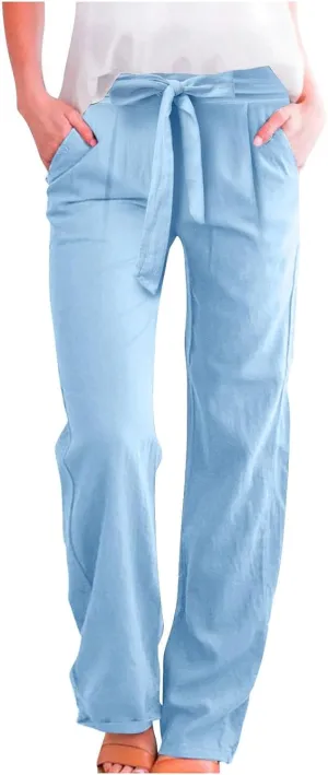 Corduroy Pleated Pants for Women Winter Streetwear Hiking Sweatpants with Pockets Elastic Waist Elastic