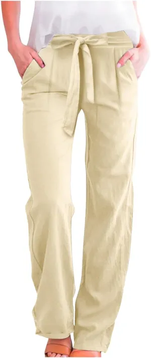 Corduroy Pleated Pants for Women Winter Streetwear Hiking Sweatpants with Pockets Elastic Waist Elastic