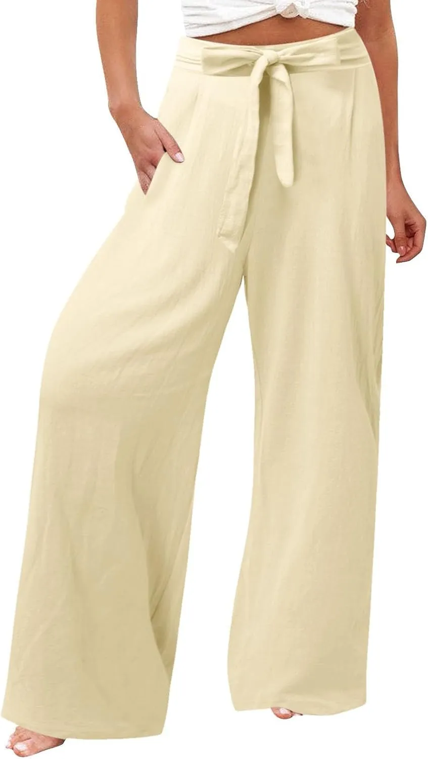 Corduroy Pleated Pants for Women Winter Streetwear Hiking Sweatpants with Pockets Elastic Waist Elastic
