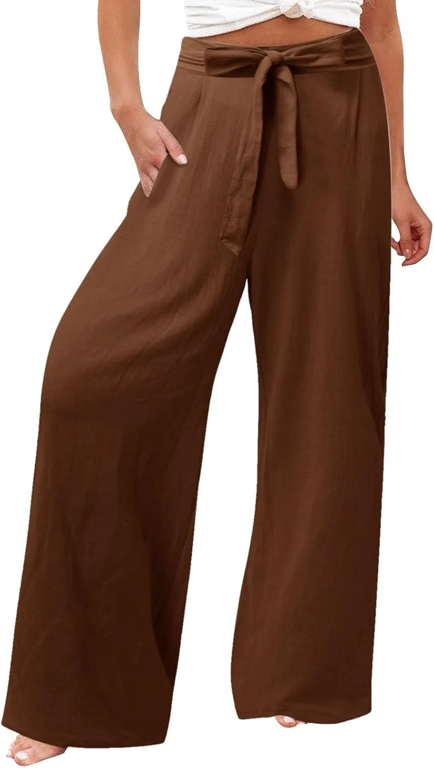 Corduroy Pleated Pants for Women Winter Streetwear Hiking Sweatpants with Pockets Elastic Waist Elastic