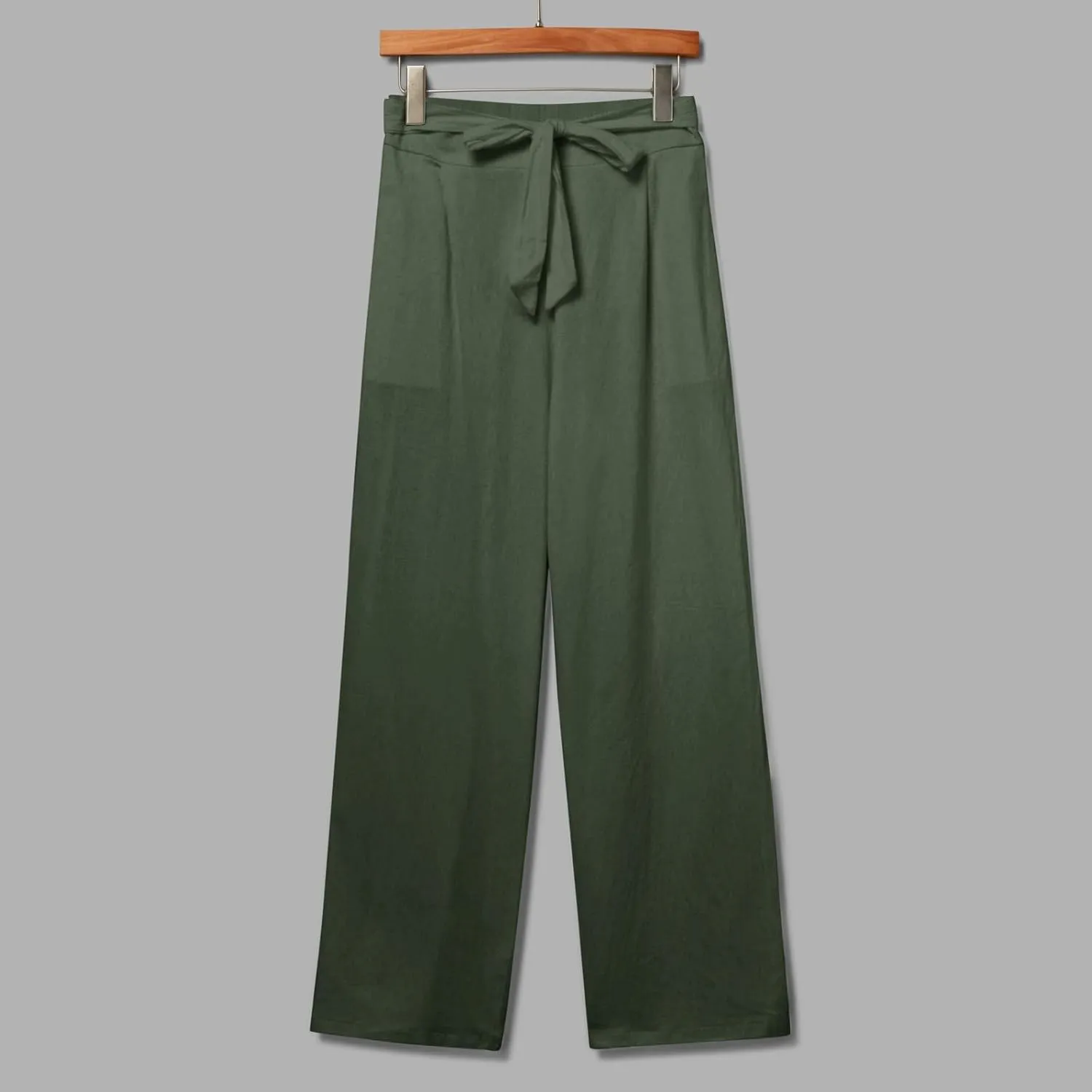 Corduroy Pleated Pants for Women Winter Streetwear Hiking Sweatpants with Pockets Elastic Waist Elastic