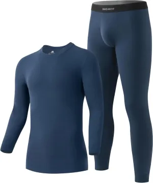 DAVID ARCHY Men’s Lightweight Thermal Underwear - Breathable Comfort for Cool Weather, Ideal for Active Use