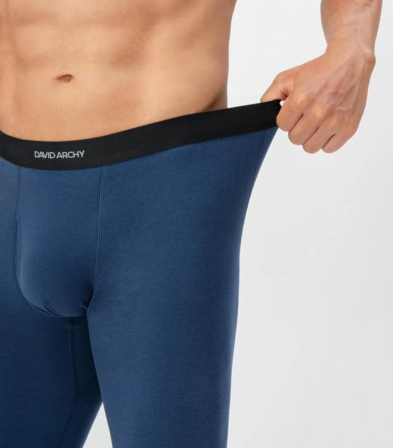 DAVID ARCHY Men’s Lightweight Thermal Underwear - Breathable Comfort for Cool Weather, Ideal for Active Use