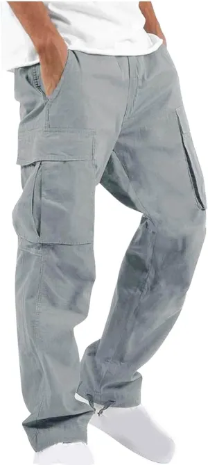 Dgoopd Cargo Pants for Men Stretch Hiking Pants Lightweight Tactical Pant Straight Leg Cargo Joggers Pants Outdoor Work Pants