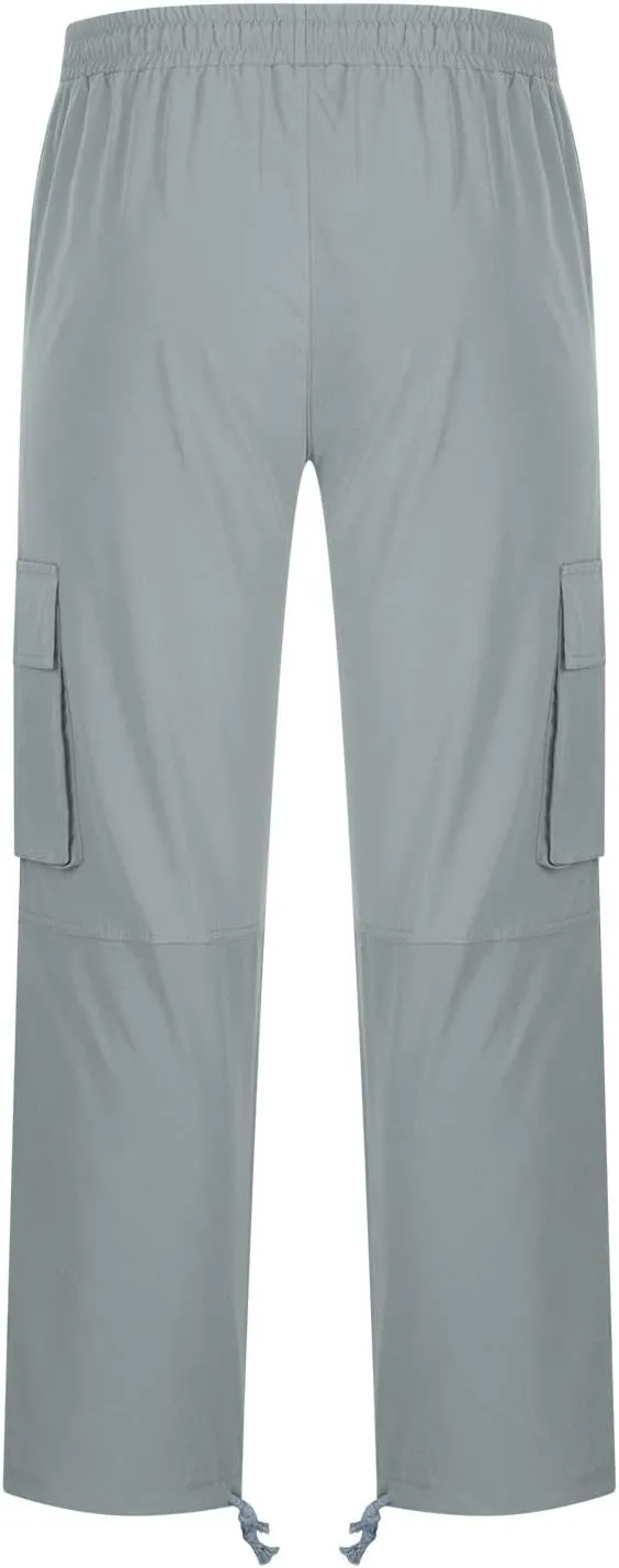 Dgoopd Cargo Pants for Men Stretch Hiking Pants Lightweight Tactical Pant Straight Leg Cargo Joggers Pants Outdoor Work Pants