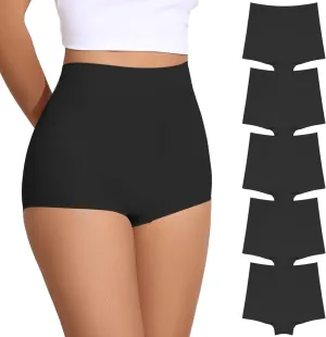 FallSweet No Show Boy Shorts Underwear for Women Seamless Panties Boxer Briefs Pack