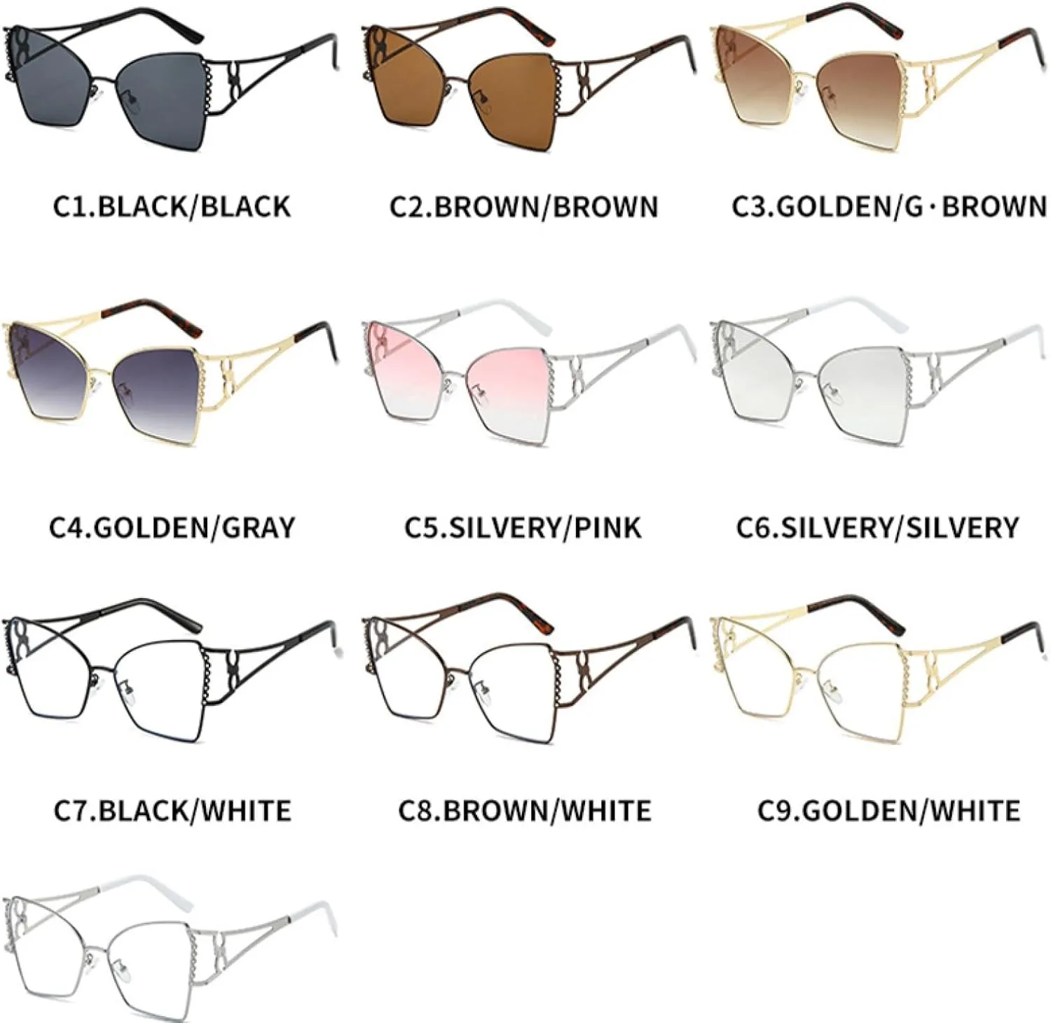 Fashion Sunglasses Women Metal Punk Sun Glasses Men Mirror Eyewear