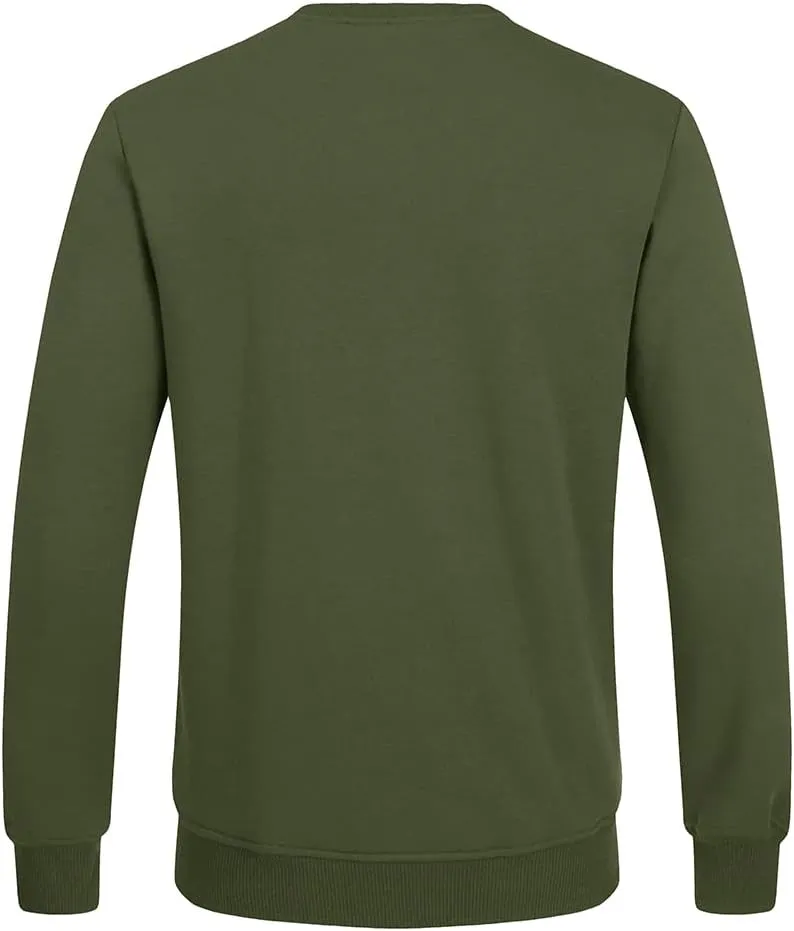 FASKUNOIE Men's Fleece Sweatshirts Warm Sherpa Lined Heavy Thicken Underwear Winter Crewneck Pullover Tops Shirts
