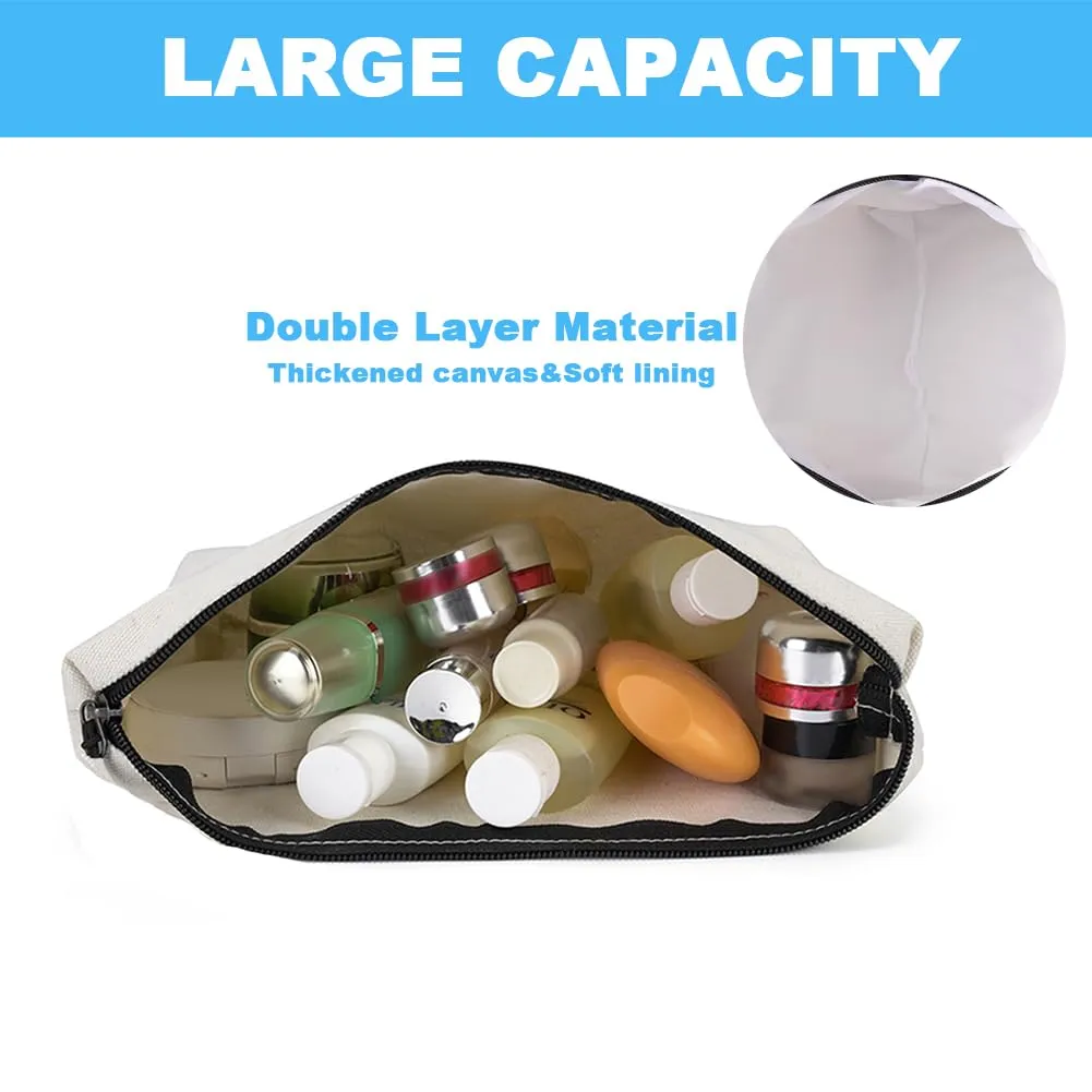 FITINI Makeup Bag Funny Zipper Cosmetic Bags Women Friends Cool Birthday Gifts for Daughter Female Coworker Travel Organizer Pouch Waterproof Toiletry Accessories Storage Case,Peace Love Basketball
