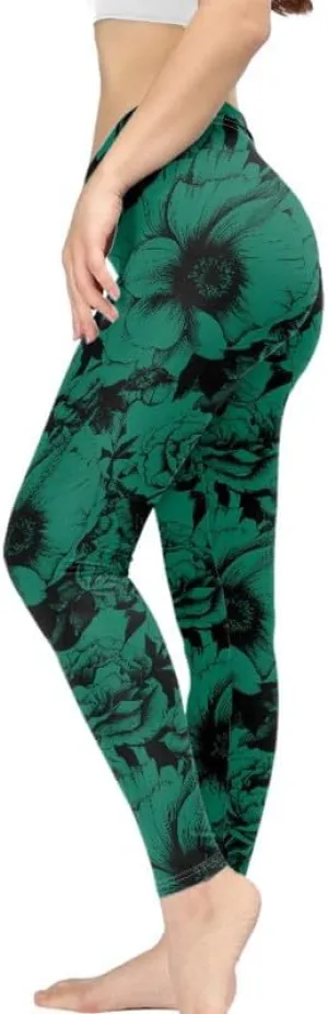 Floral Humming Bird Over Size Women's High-Waist Yoga Legging Dolphin Galaxy Bee Tie-Dye Jogging Cycling Activewear