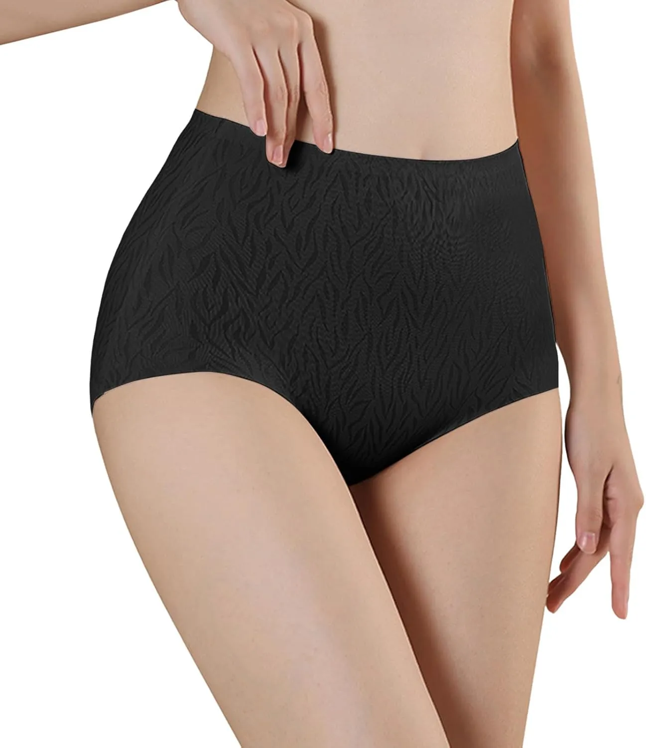 Franterd High Waist Seamless Underwear for Women Full Coverage Brief No Show Panties Sexy Comfortable Ladies Bikini Underwear