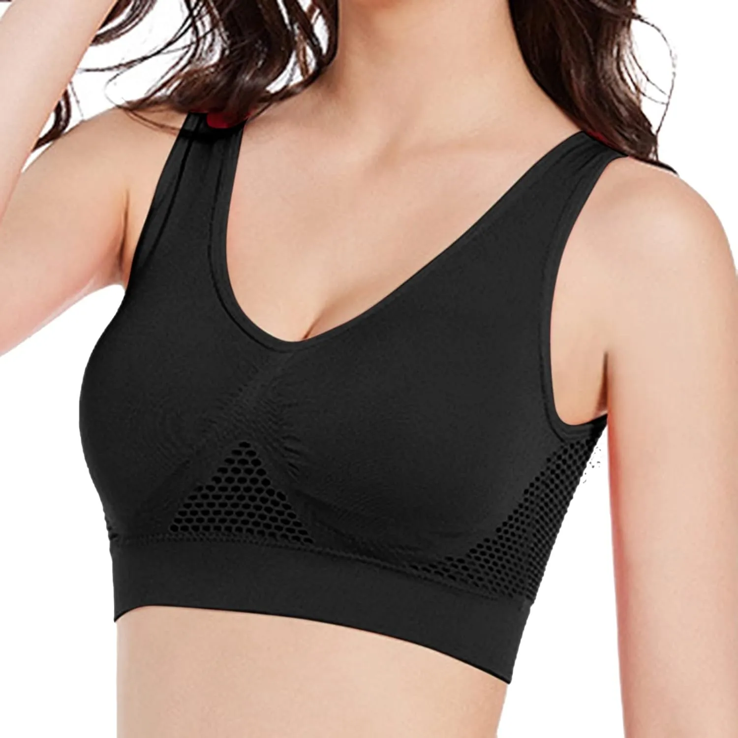 Full Coverage Bras for Women Comfortable Seamless Breathable Bralettes Plus Size Push Up Wireless Underwear