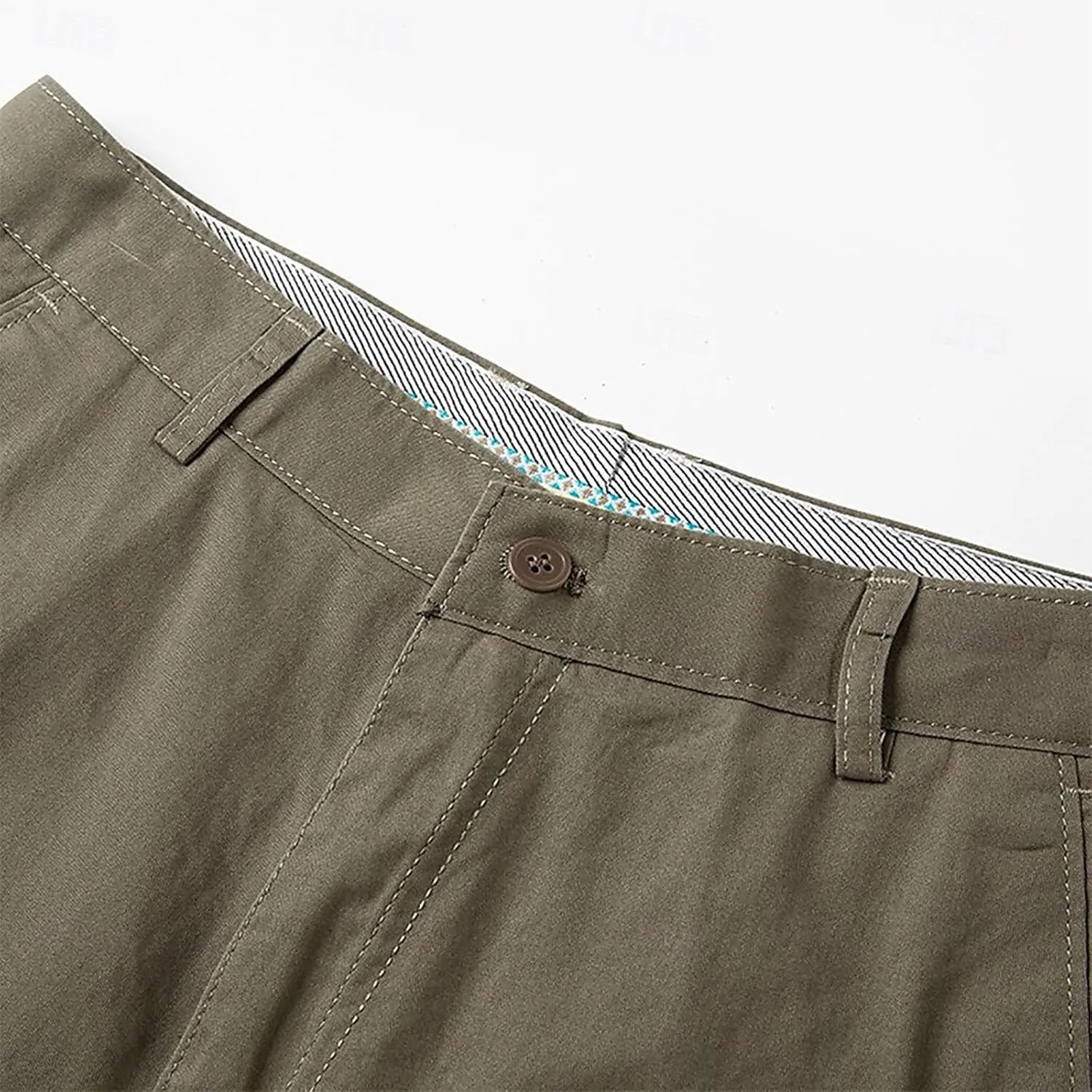 Golf Shorts Men Cotton Button Fly Lightweight Stretch Quick Dry Breathable Work Active Wear Gym Gear Workout with Pocket
