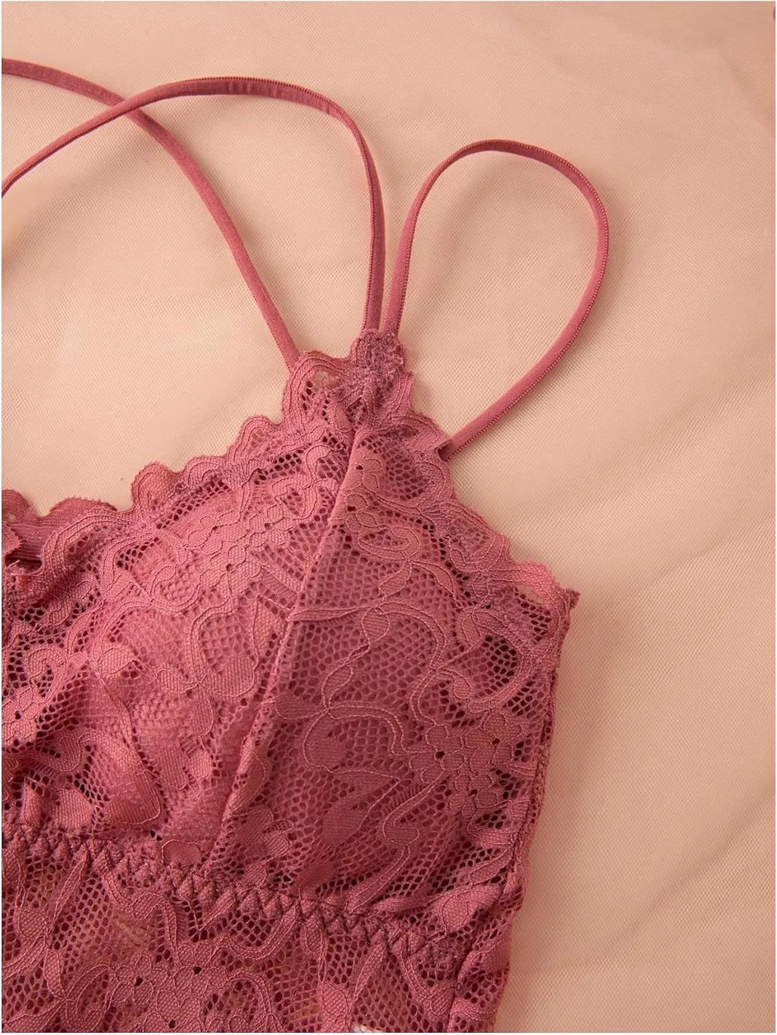 GORGLITTER Women's Sexy Lace Lingerie Padded Bralette Matching Bra and Panty Sets
